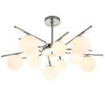 Светильник на штанге 10x40Вт G9, металл/стекло, серебро