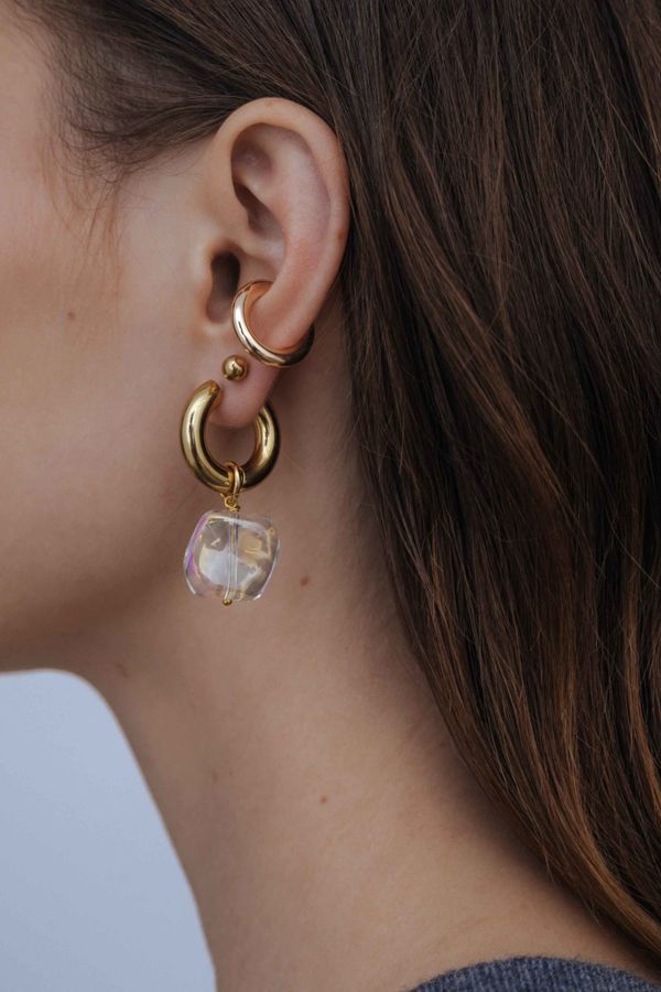 Подвеска из мятого стекла