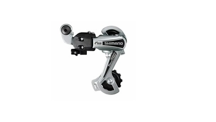 Переключатель задний Shimano Tourney, TY21-B, GS, 6 скоростей, крепление на болт, серебристый