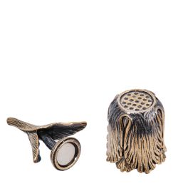 AM- 393 Наперсток «Тюльпан» (латунь, янтарь)