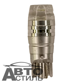 Светодиод 12V T10  2SMD 3030 WHITE Хрусталик 4W(DL) (без цок.) прозрачная серая #T10-3030-4W DL