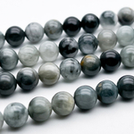 Кошачий глаз кварцевый бусины, диаметр 8-8,2 мм, цена за 12 шт (1/4 нити)