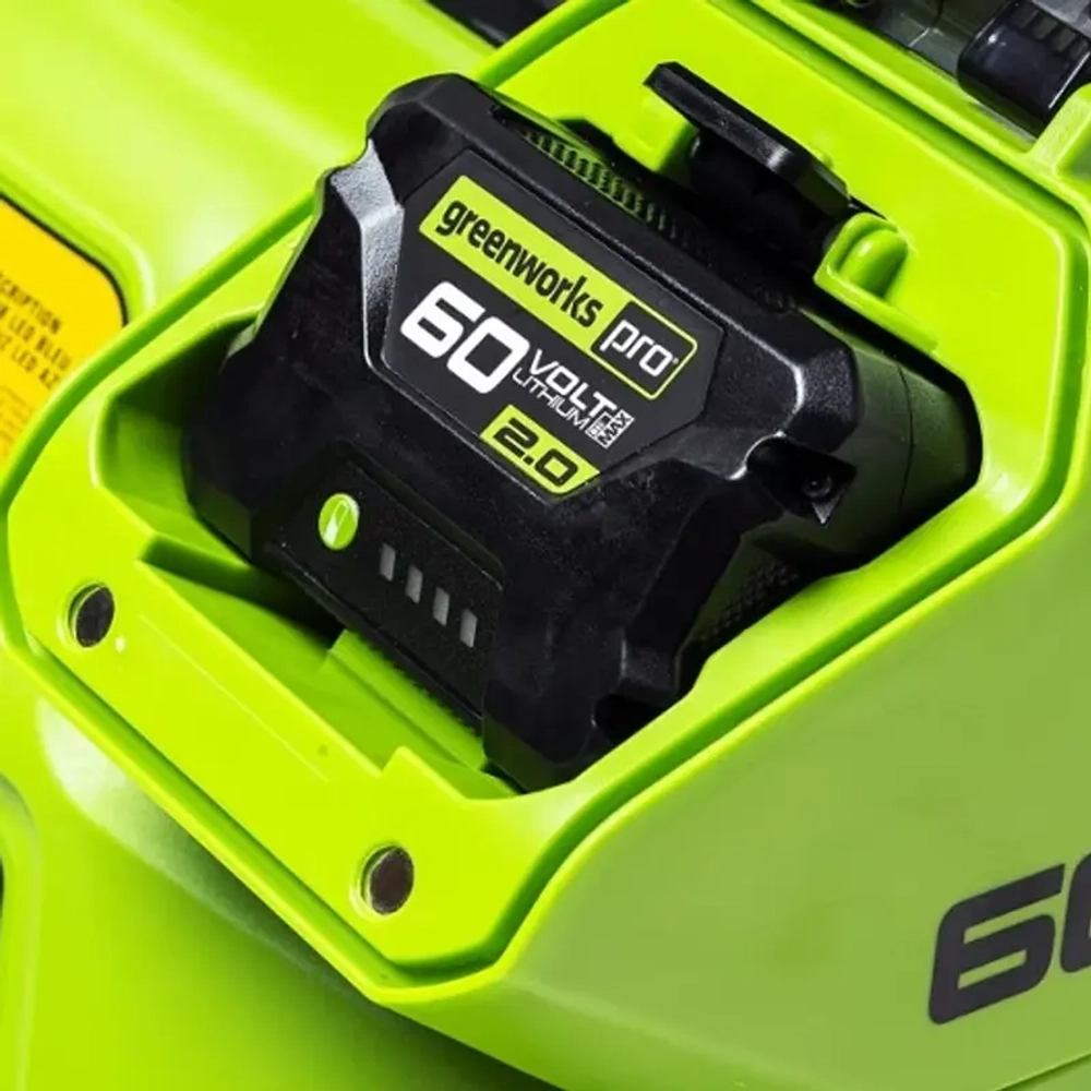 Greenworks GD60PSTK5 60В аккумуляторный снегоуборщик (1 x 5 Ач, ЗУ) ковш 51 см, выброс 6 м 2602907UG