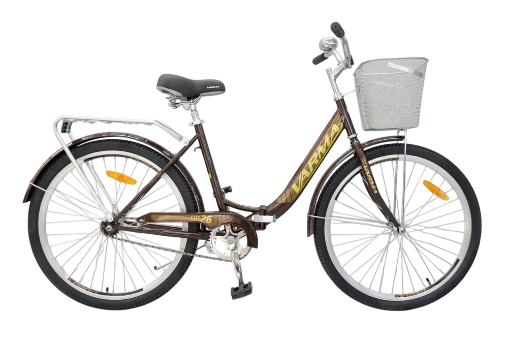 Велосипед 26" VARMA CITY К р.18" 1ск., скл., (Корзина) коричневый
