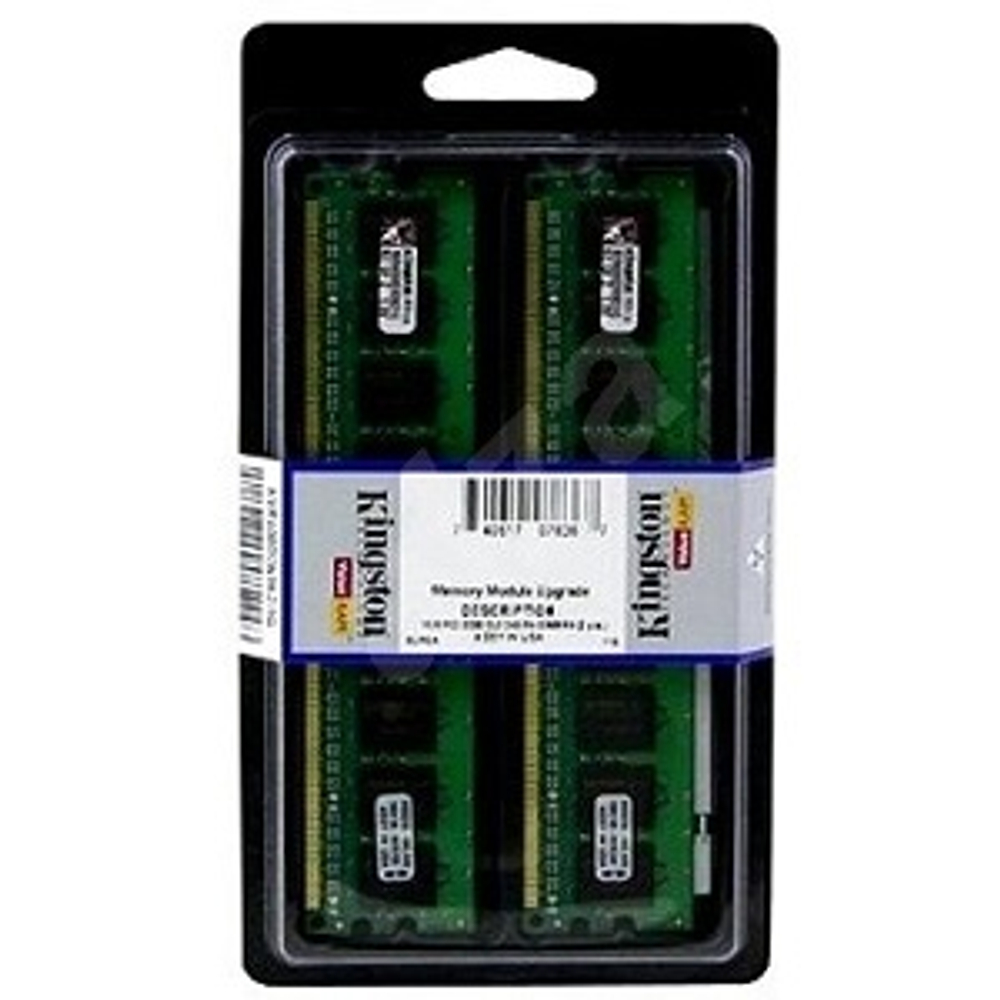 Серверная оперативная память DIMM DDR2 4Gb, 2x2Gb, 400Mhz, Kingston, ECC, REG, CL3, 1.8V (KVR400D2S4R3K2/4G)