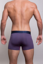 Мужские трусы-боксеры с мелкими зигзагами (Размер: XL) (Цвет: фиолетовый)