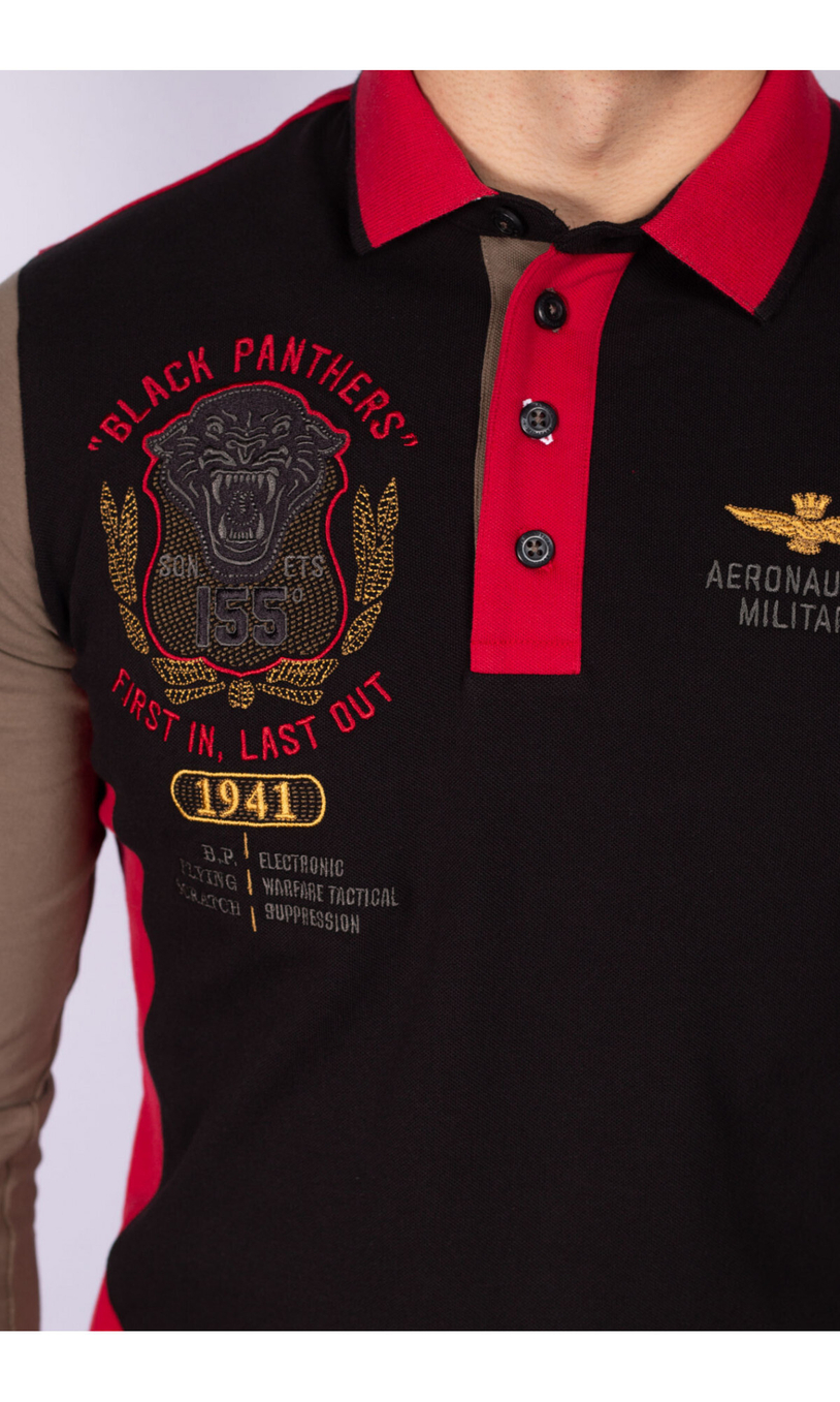 Поло с длинным рукавом  AERONAUTICA MILITARE