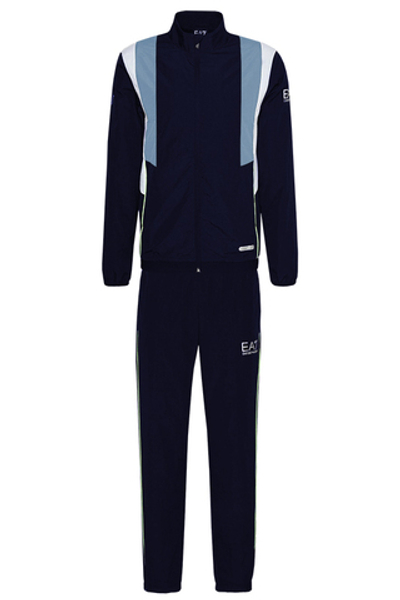 Мужской теннисный костюм EA7 Man Woven Tracksuit - country blue