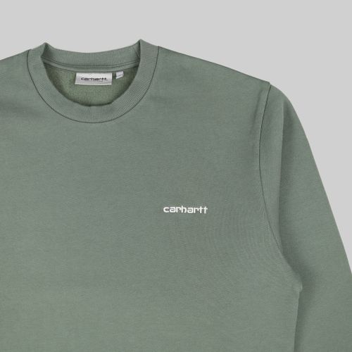 Толстовка мужская Carhartt WIP Script Embroidery Sweatshirt артикул:I033657_park - купить в магазине Дайс