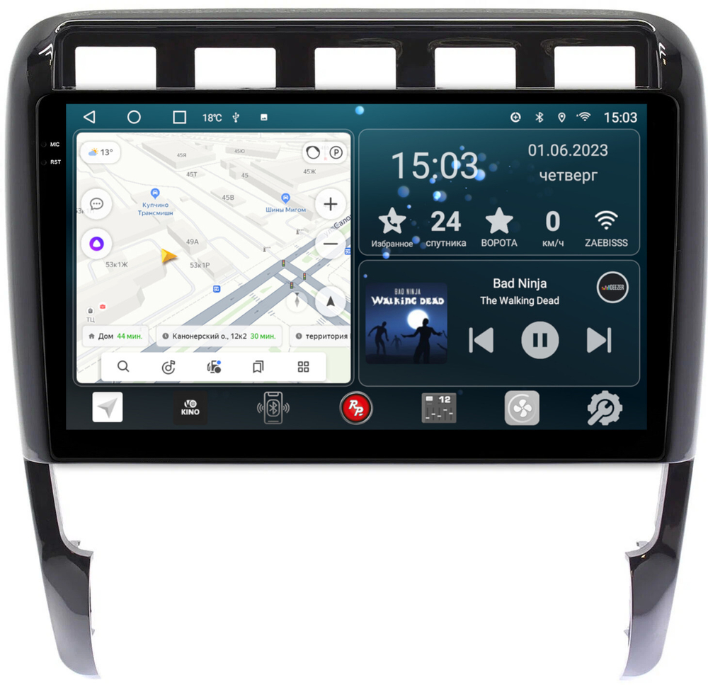 Магнитола для Porsche Cayenne 2002-2010 - RedPower 305 Android 10, QLED+2K, ТОП процессор, 6Гб+128Гб, CarPlay, SIM-слот