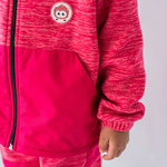 Толстовка со вставками "Розовый меланж"