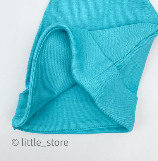 Шапочка однослойная "Цветные машинки" бирюзовая