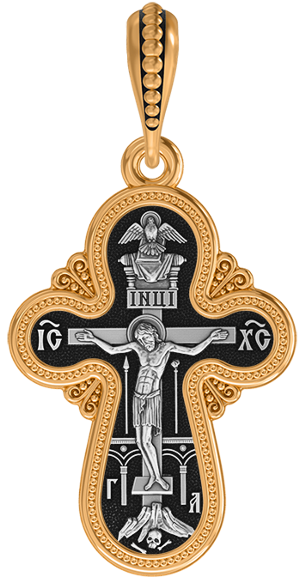 Крестик с Распятием и Александром Свирским.