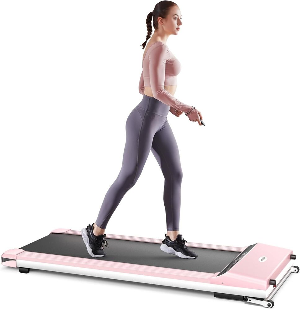 Компактная беговая дорожка DFC UMAY, розовая