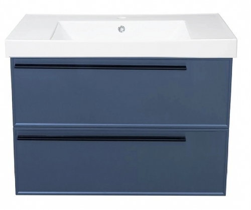 Тумба с раковиной La Fenice Elba 80 см FNC-01-ELB-BG-80-2 матовая синяя