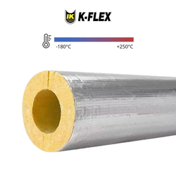 Термостойкая изоляция труб из минеральной ваты и алюминиевой фольги K-ROCK ALU (-180 ~ +250 °C)