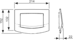 Панель смыва унитаза TECEambia для одинарной системы смыва, цвет хром матовый