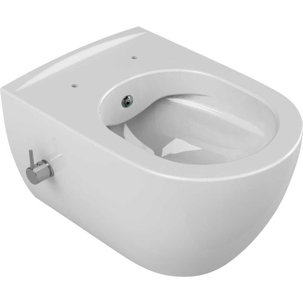 Унитаз подвесной с биде Boheme Bianca 963-SET-2-W, белый глянец с крышкой-сиденьем с микролифтом