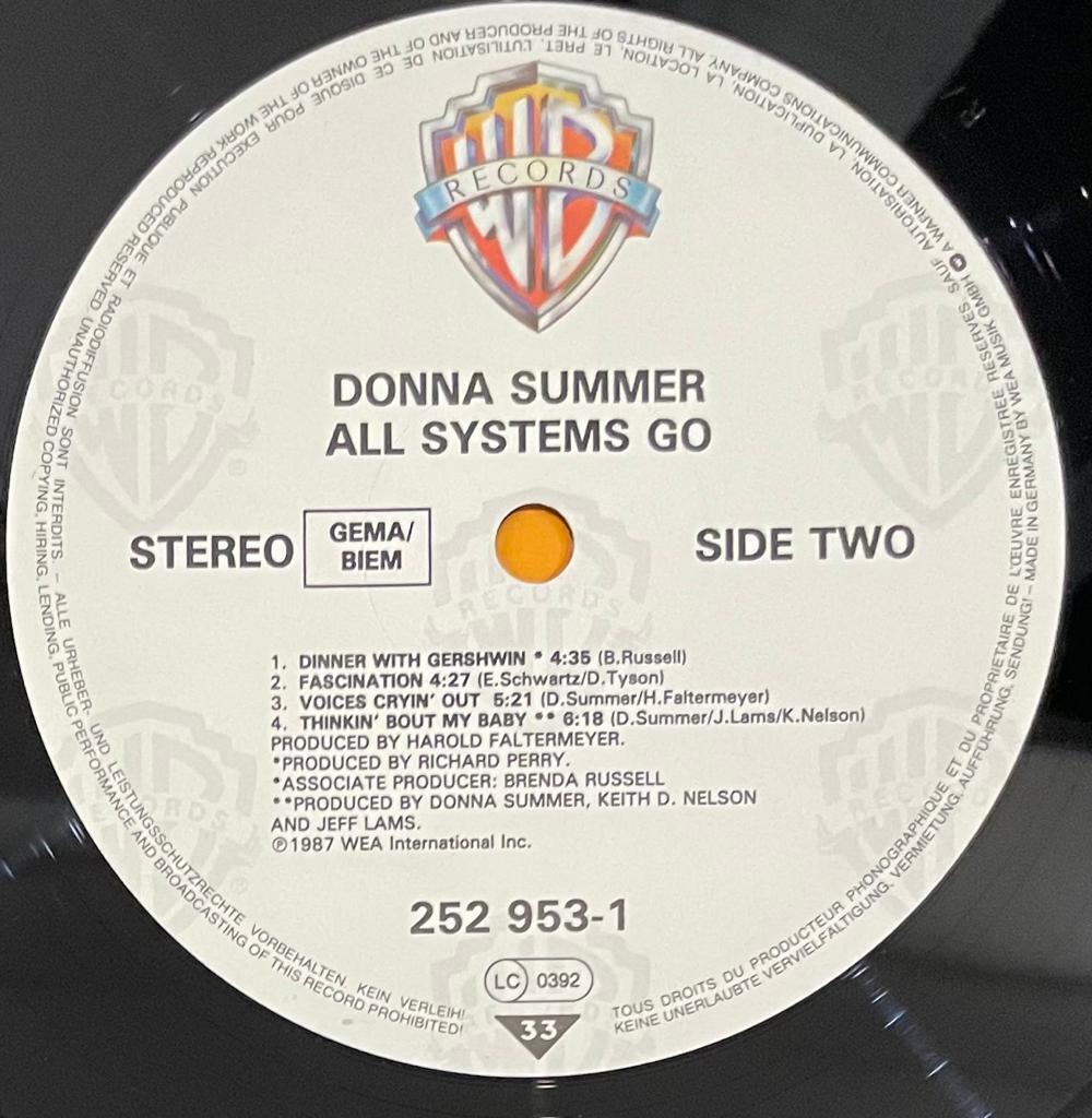 Donna Summer- All Systems Go (Германия 1987г.)