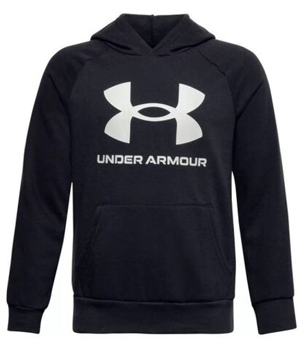 Детская теннисная толстовка Under Armour Rival Fleece Hoodie - black/onyx white
