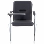 Кресло со столом BRABIX "Samba CF-108 BOX-2", хром каркас, кожзам черный, разобрано, 533218