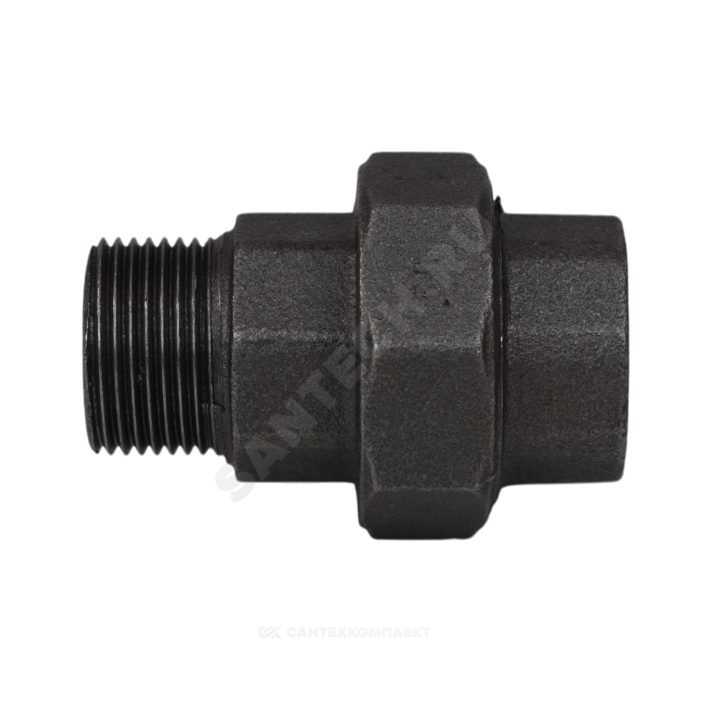 Соединитель прямой американка чугун Ду 20 (3/4") ВР/НР конусный Fittex PLUS