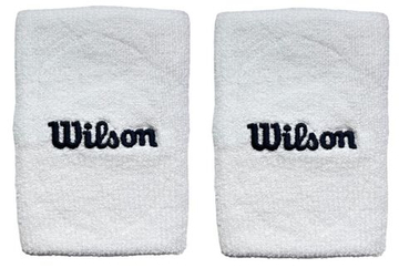 Напульсник теннисный Wilson Wide Terry - белый