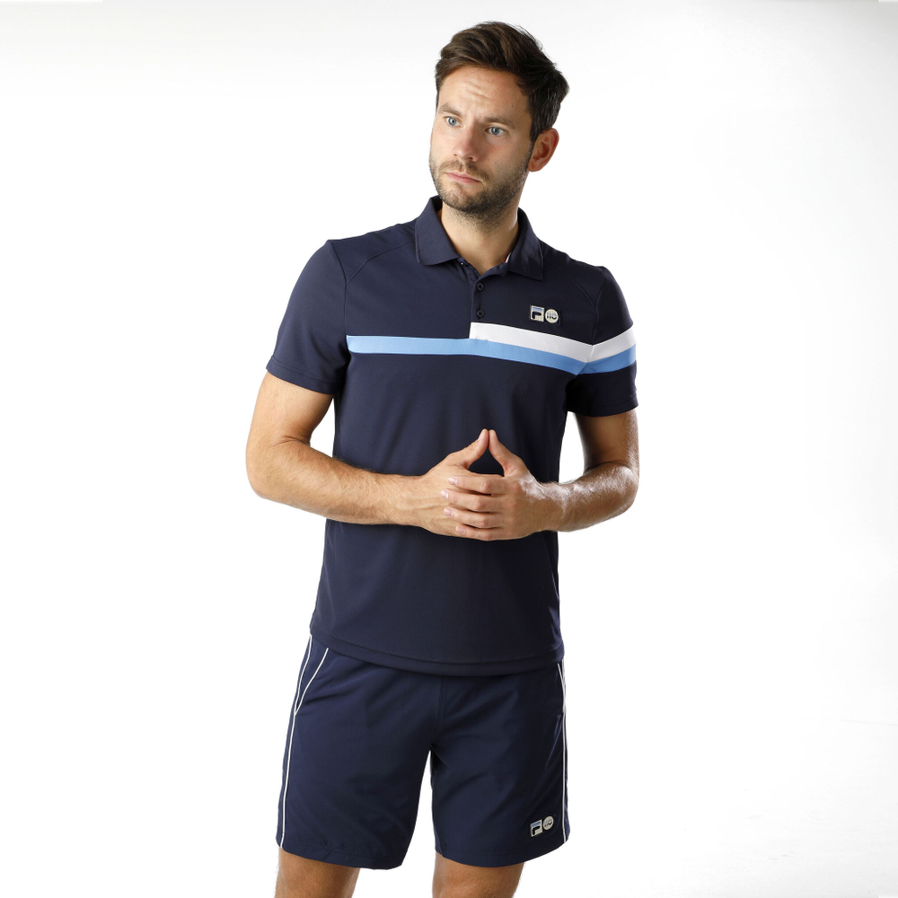 Мужское теннисное поло Fila Louie Polo Men - Dark Blue