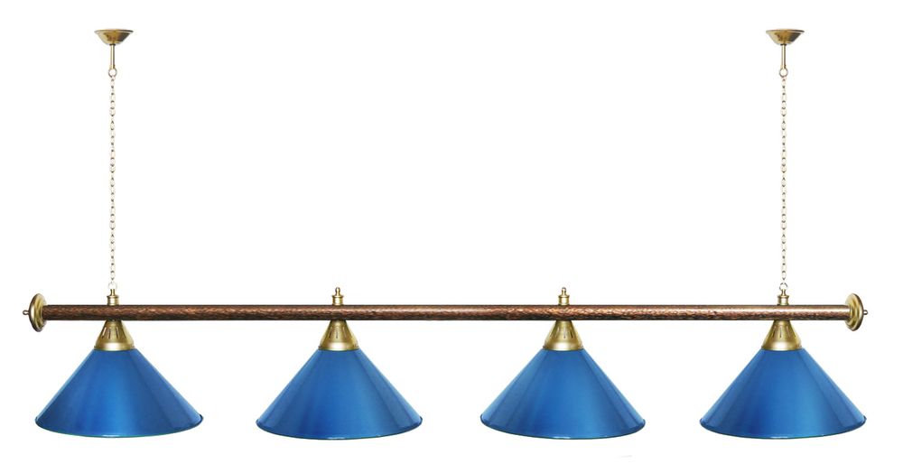 Лампа STARTBILLIARDS 4 пл. (плафоны золотые,штанга золотая,фурнитура золото)