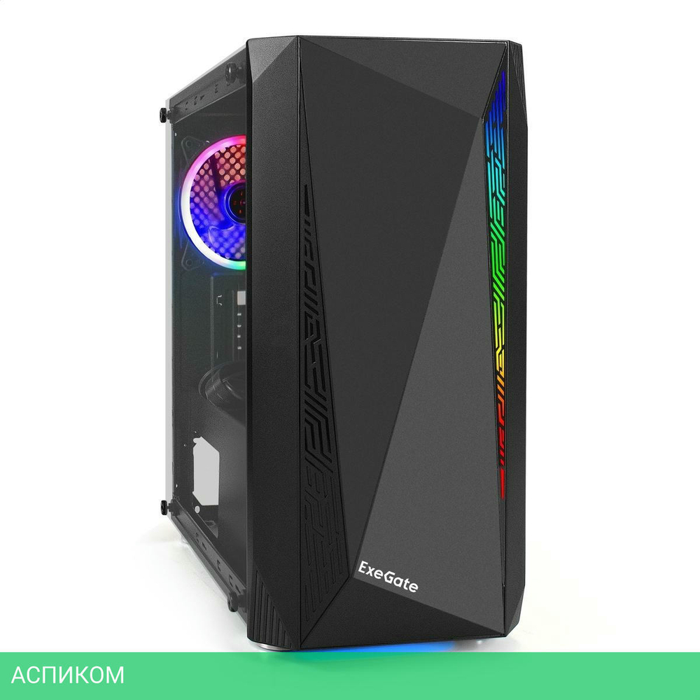 Корпус ExeGate Mistery R2 mATX без БП черный (EX294384RUS)