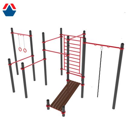 Гимнастический комплекс для воркаута  с уличными брусьями «Мастер» К-76 (PAW-47)