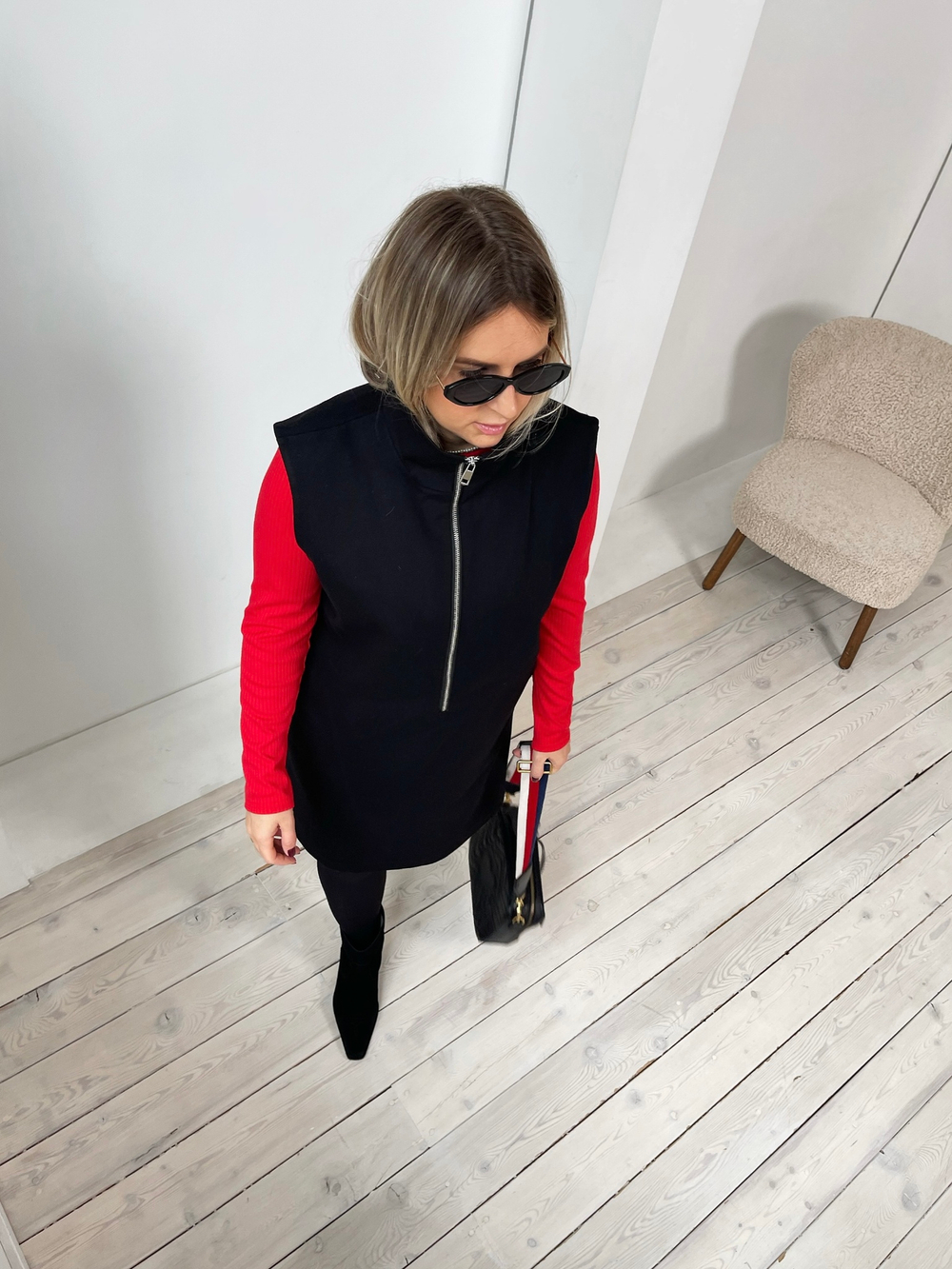 Сарафан поло черный