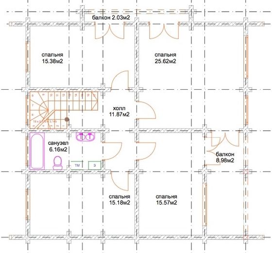 Планировка второго этажа