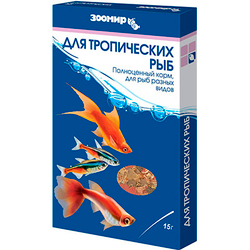 Зоомир Корм для Тропических рыб хлопья, коробка