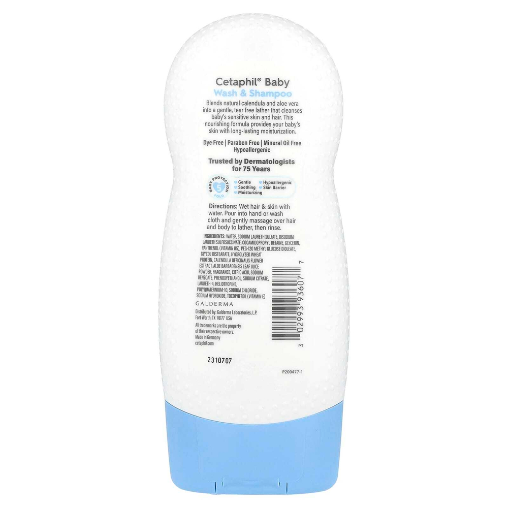 Cetaphil, шампунь и гель для душа для детей, с натуральной календулой, 230 мл (7,8 жидк. унции)