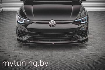 Сплиттер бампера переднего V.4 для VOLKSWAGEN Golf VIII R (20-...)