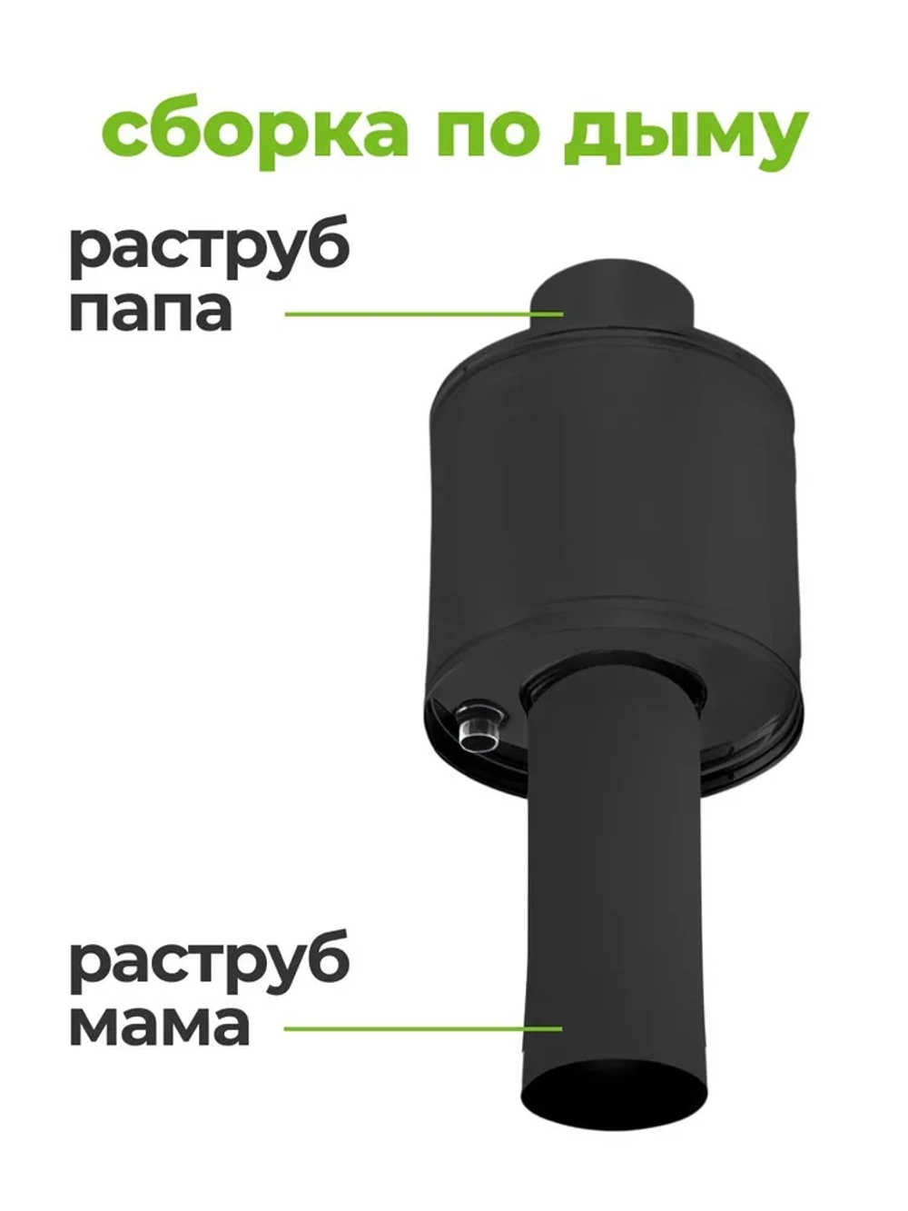 Бак теплообменник для бани 8 л, d115, AISI 439 0,5 мм