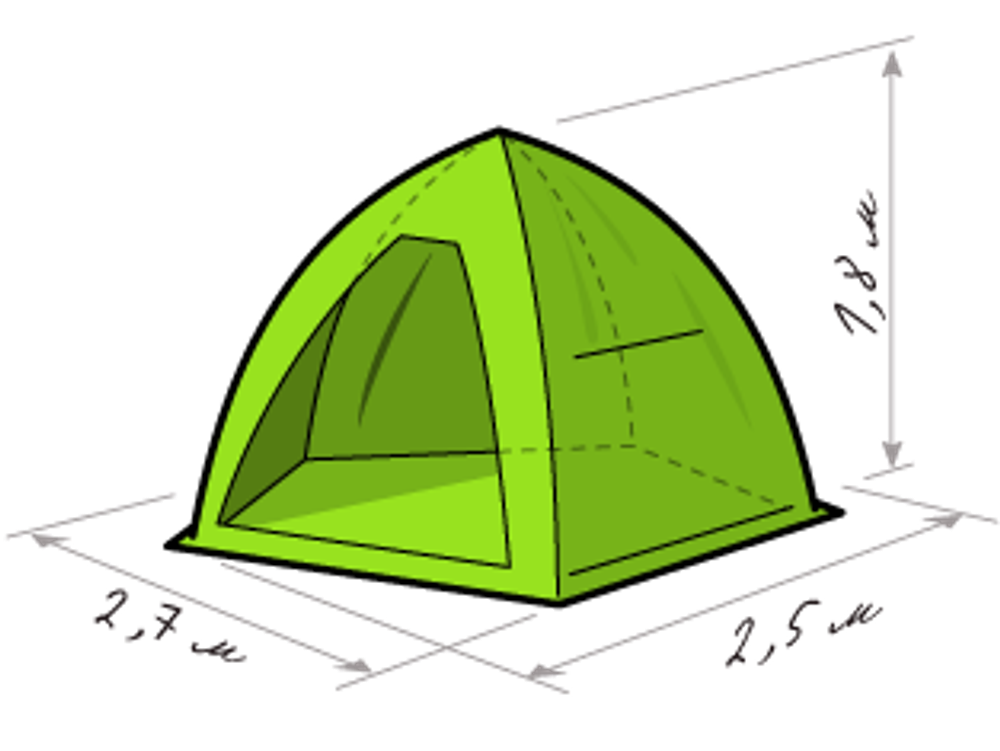 Зимняя палатка "ЛОТОС 3"(зеленый)