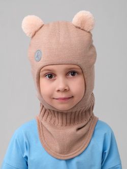Шлем зимний вязаный (Бархатный беж) МИО