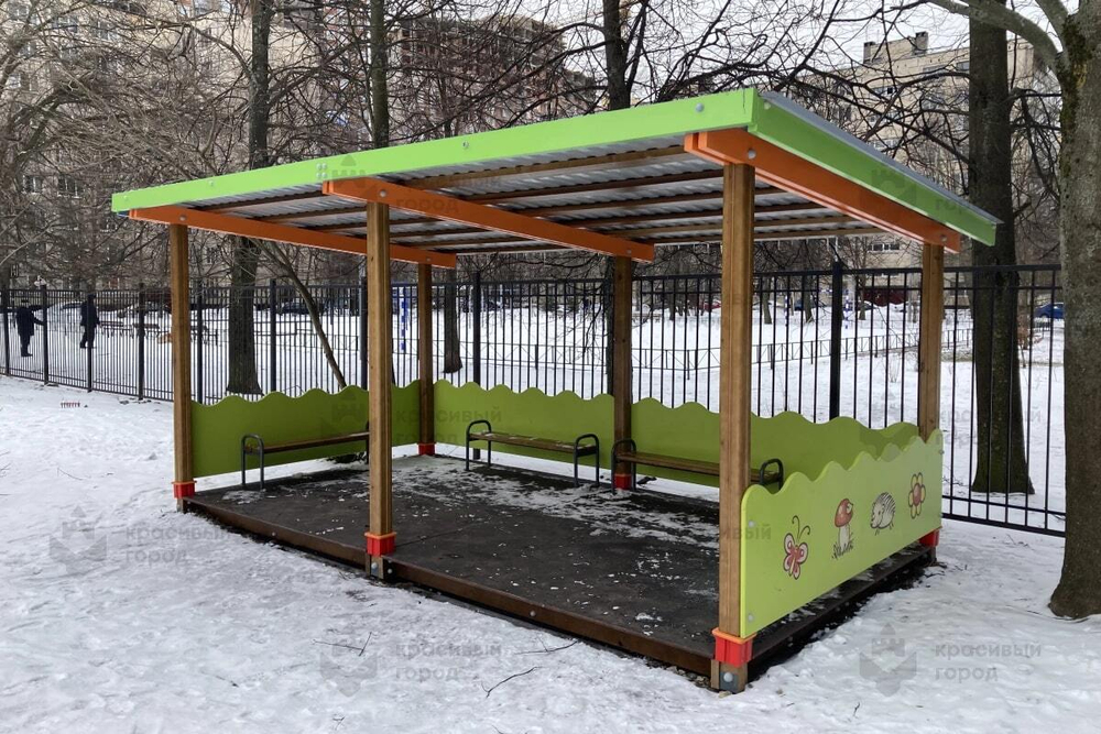 Беседка большая тип-5 (зеленый)