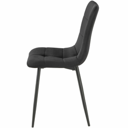 Стул SIGNAL IVO Velvet Bluvel 19 черный/черный