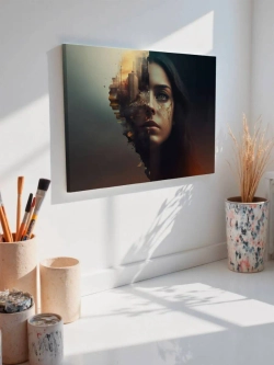 Картина на стену 40 X 50 Девушка абстракция