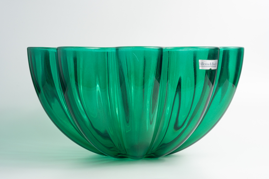 Большая ваза для фруктов изумрудного цвета Villeroy & Boch из серии Neptun