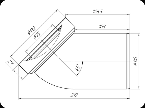 Труба фановая 110*45 W4220