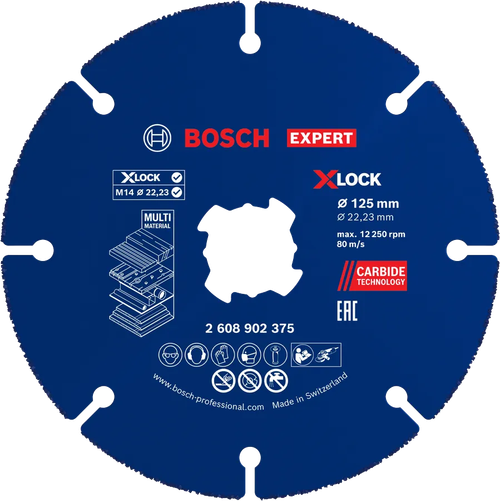 Отрезной диск 125 мм X-Lock EXPERT Multi Material Bosch 2608901193