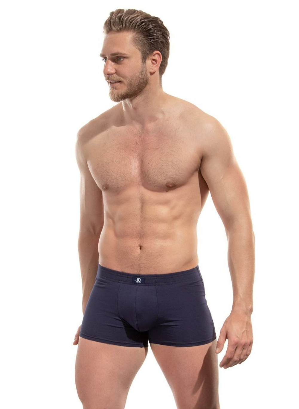 Мужские трусы-боксеры из хлопкового полотна (Размер: XL) (Цвет: темно-синий)