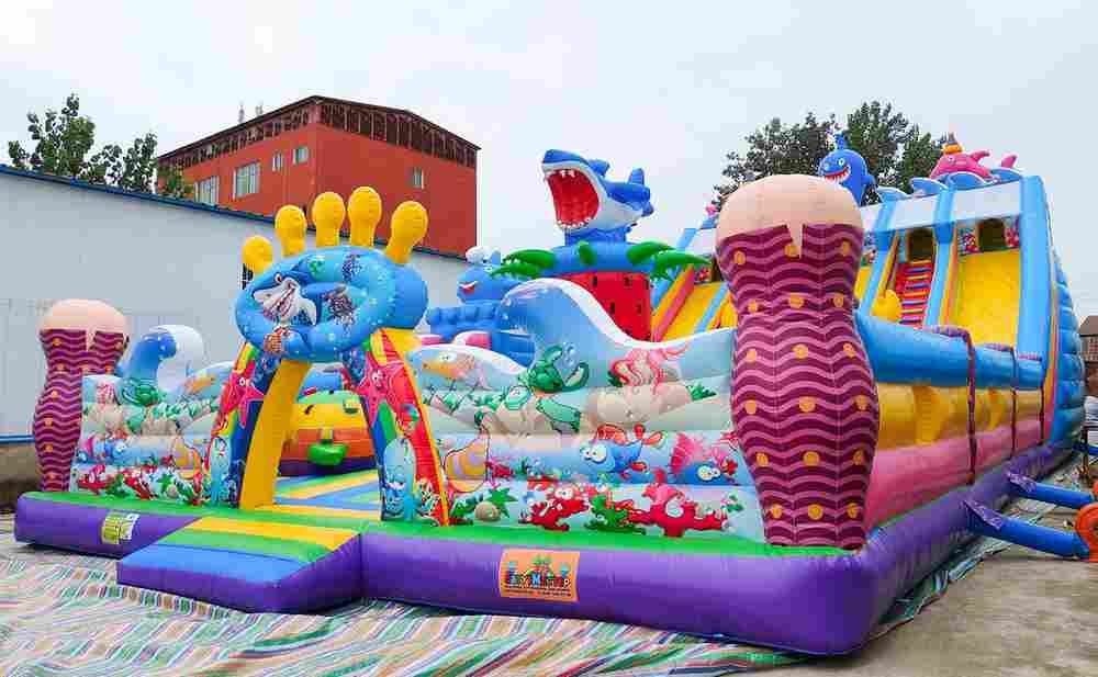 Коммерческий надувной батут «На морском дне 2», 20*10*8,5 м.