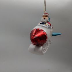 GAEM Украшение новогоднее "Дед Мороз на ракете", L11,5 W8 H8 см