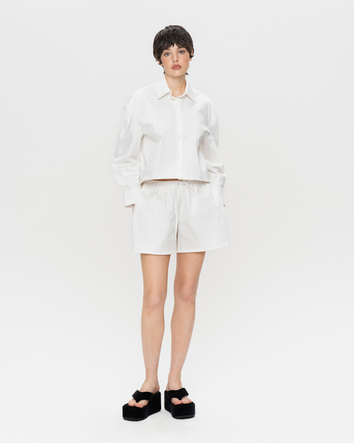 Укороченная рубашка из хлопка