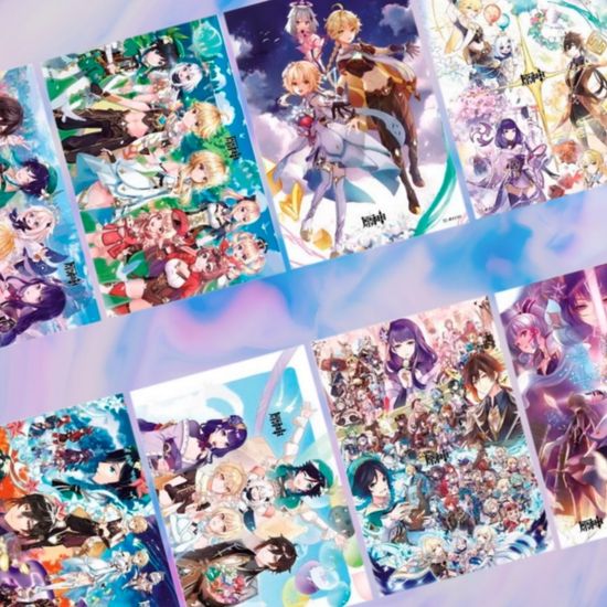 Набор постеров Геншин Импакт, Genshin Impact, 8 шт, 42х29см